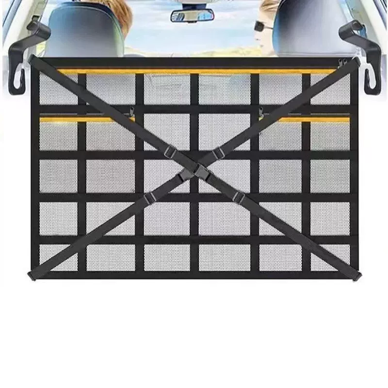 车内顶双层网袋收纳网车用置物行李网兜悬挂式车载储物袋防滑