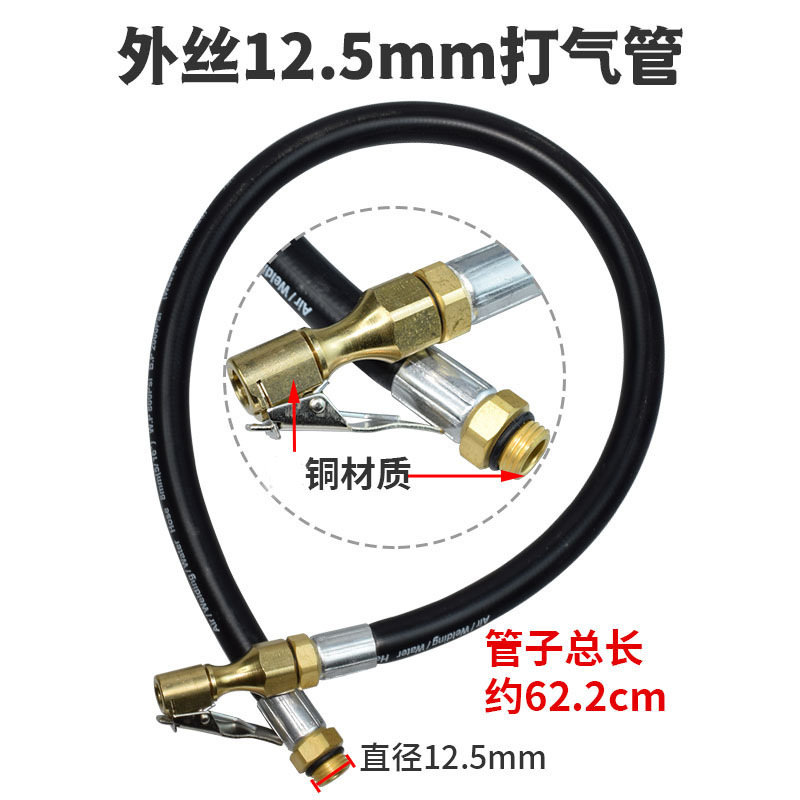 Leilongjia + Taike – Digital Tire Air pressure gauge/tire pressure gauge - black-male-thread-gourd-head-125mm-air-hose-length-622cm