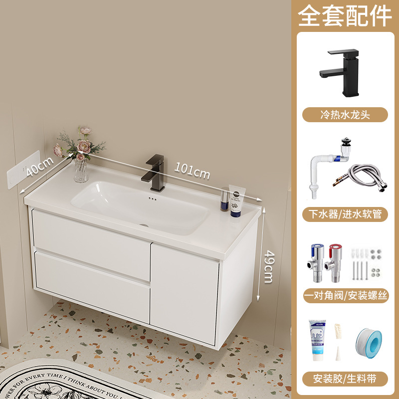 40cm de ancho y largo de panal de abeja gabinete de baño combinación cerámica integral lavabo tipo pequeño hogar lavabo de lavabo