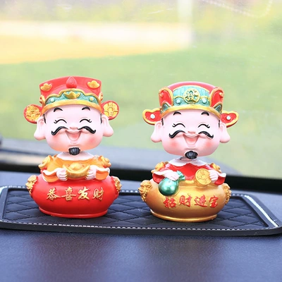 Wealth Gift, Home Decor, Dashboard – Car ornaments - s024-shaking-his-head-god-of-wealth-congratulations-on-making-a-fortune-and-making-a-fortune-small-diamond-anti-slip-mat