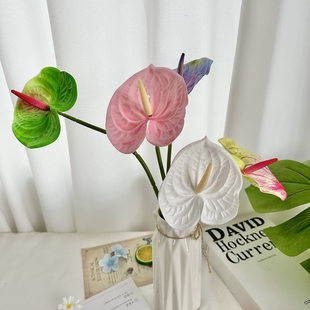 Mei Chun trumpet red palm simulation flower soft glue Flexible succulent plant green plants home decoration flower arrangement potted plant plants
