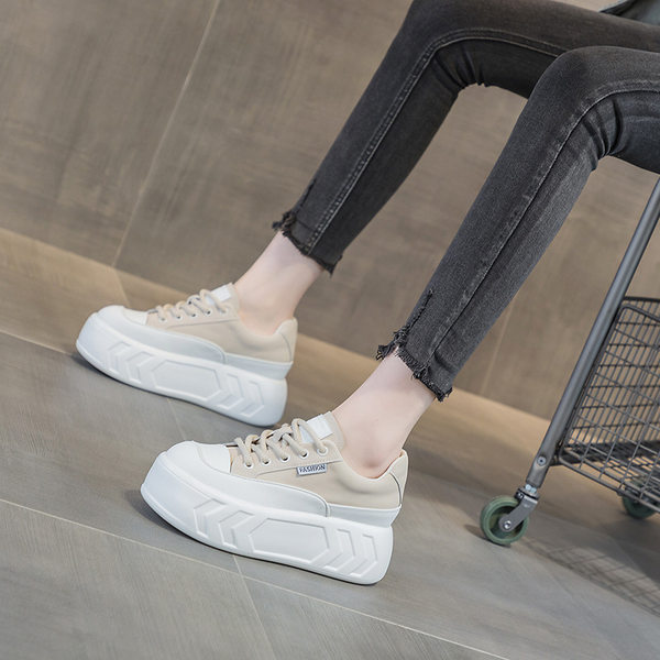 Giày sneaker nữ đế dày tăng chiều cao da bò mùa xuân 2025 — M2315 Màu mơ, M2315 màu trắng, M2315-1 mặt lưới màu trắng, M2315-1 mặt lưới màu hồng