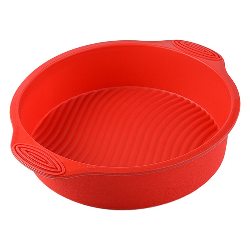 Molde de silicona redondo para hornear para pasteles de grado alimenticio Molde de pastel de silicona de gasa de 10 pulgadas Herramientas para hornear fáciles de desmoldar