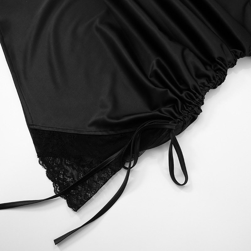 Spring Women Clothing Sexy Patchwork Lace Little Black Dress with Suspenders Dress 12 Spring Women Clothing Sexy Patchwork Lace Little Black Dress with Suspenders Dress