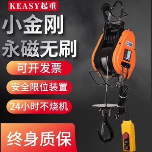 Cross-Border Wholesale Electric Hoist 220V Household Small Lifting Crane Permanent Magnet Brushless Small Diamond Micro Electric Hoist