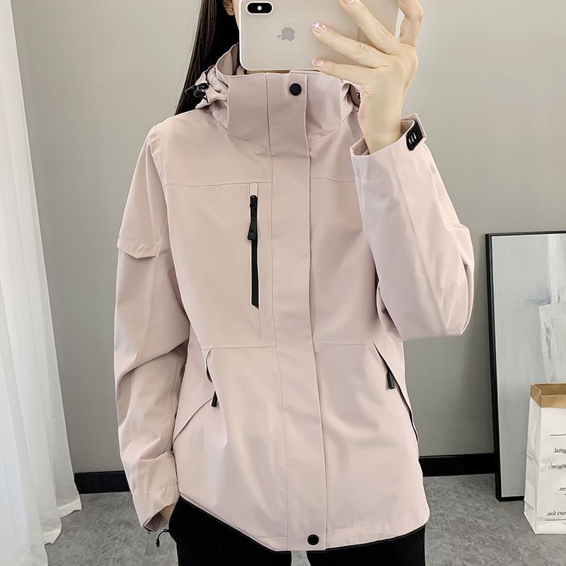 冲锋衣外套女新款秋冬可拆卸两件套户外加绒加厚保暖登山运动服男|undefined