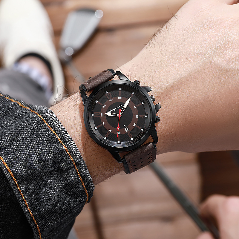 Shangmei AliExpress Sports Cinturón de moda de cuarzo para hombre Reloj militar Reloj de calendario para estudiantes Una generación de cabello blanco negro