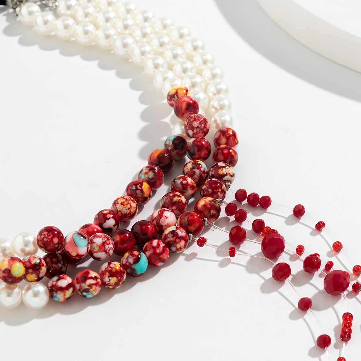 Collana con colletto con frange, dolce e fresco, stile gotico, con goccia di sangue, personalità di Halloween, girocollo con perline_voghion.com