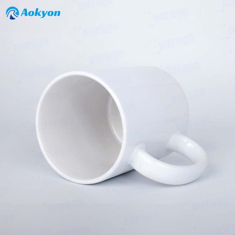 Taza blanca de transferencia térmica 11oz taza recubierta 1 - 2 tazas de cerámica sublimación creativa DIY personalidad regalo taza de agua al por mayor image 4