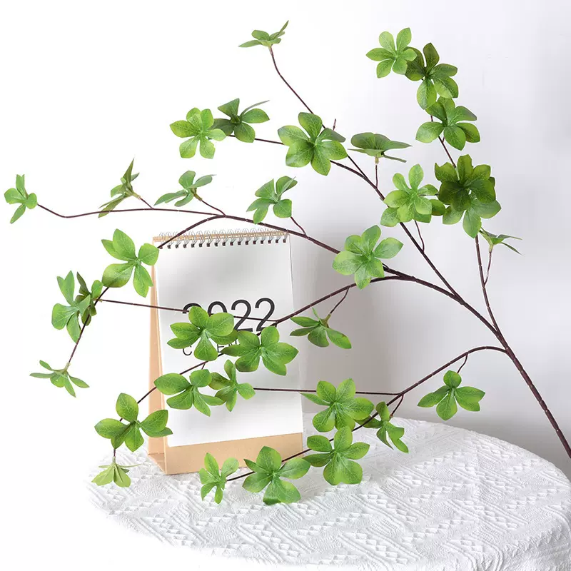 高档仿真叶子吊钟叶 日本马醉木家居装饰七星叶仿真植物批发假花