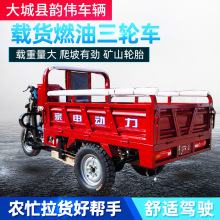 厂家三轮摩托车燃油动力汽油农用三轮车翻斗货运载重农机车