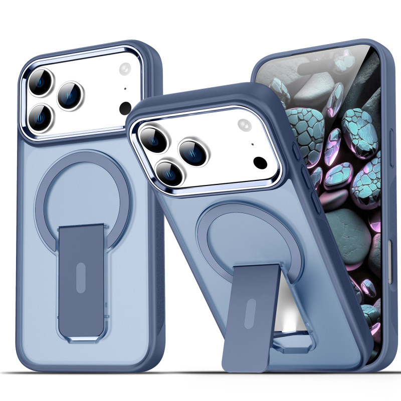 适用iPhone17PROMAX炫音磁吸支架手机壳苹果16肤感PC防摔保护套15|undefined