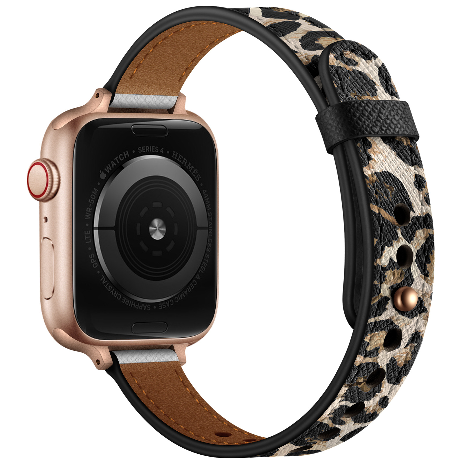 18g Weight Apple watch watchband Classification Genuine leather Material Solid Color Pattern Retro Style Retro Solid Color Apple Watch Watchband 98