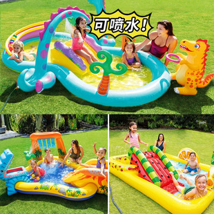 INTEX fountain children's swimming pool large inflatable baby water sunshade household indoor outdoor ocean ball