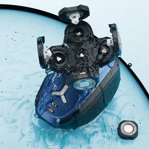 WAIKIL cross-border specializes in men's multi-functional razor USB rechargeable five-blade push white push shaver