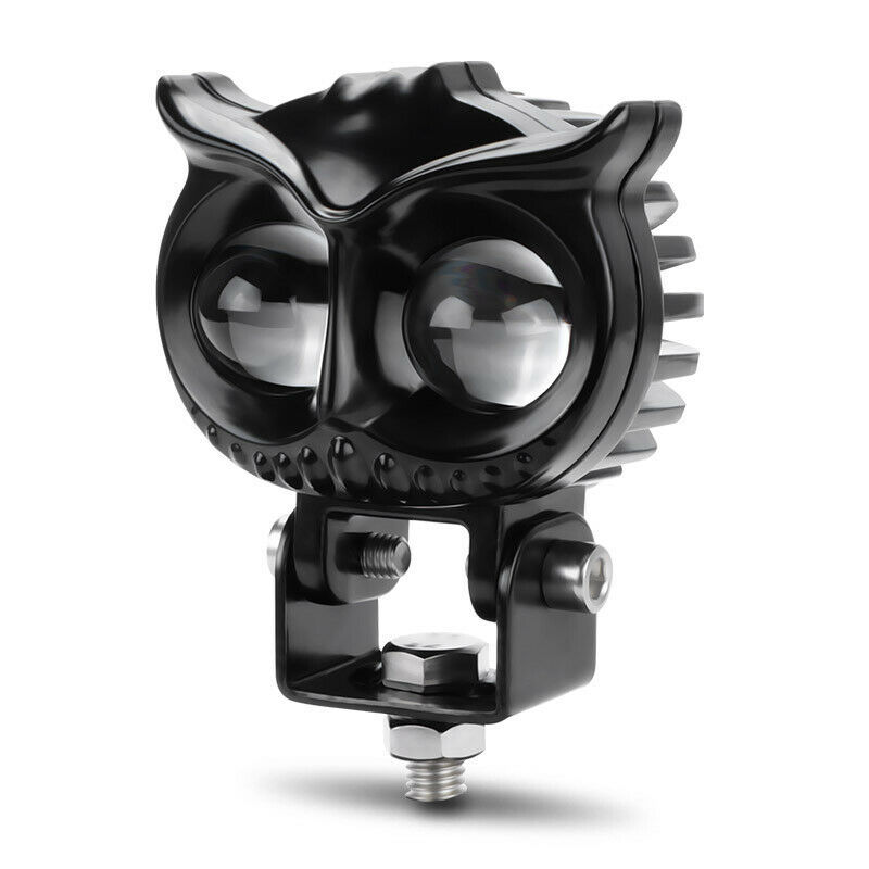 Luz Blanca Amarilla de dos colores LED faro alto foco transparente Harley motocicleta foco modificado nuevo búho luz de la motocicleta