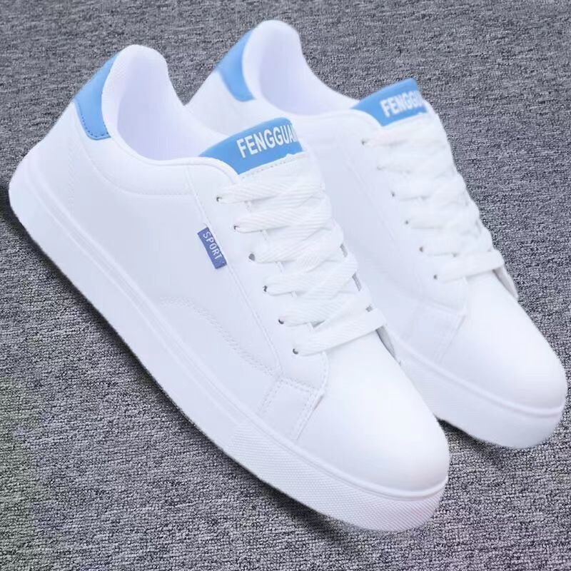 Men's White Sneakers Korean Style Versatile Trendy Board Shoes 2026 Autumn New Leather Waterproof Soft-Soled Student Shoes for Men Men's White Sneakers Korean Style Versatile Trendy Board Shoes 2026 Autumn New Leather Waterproof Soft-Soled Student Shoes for Men