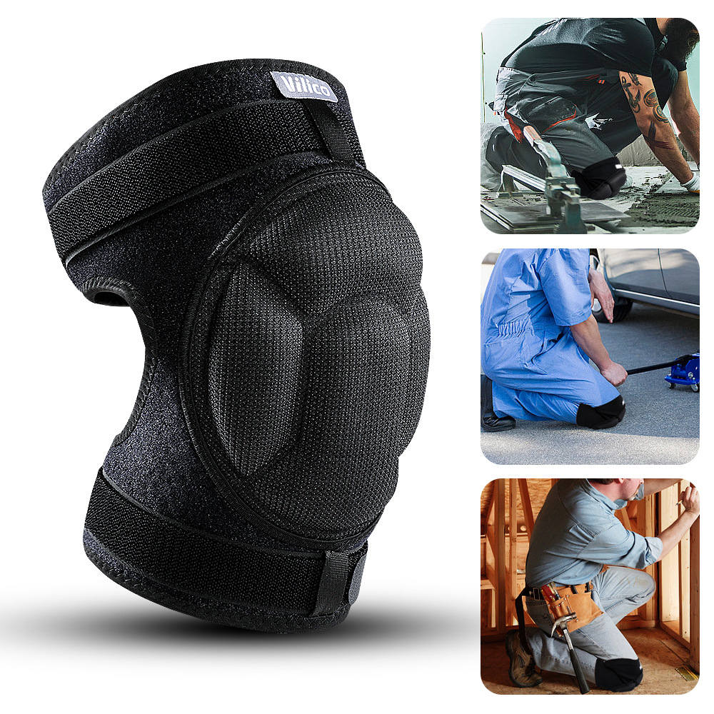 Vilico running baloncesto EVA amortiguación descompresión transpirable velcro protector deportivo rodilleras protector de pierna al por mayor