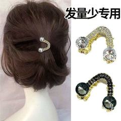 2025 新しい女性用小型ヘアクリップ、ハイエンドヘアアクセサリー、ミディアムヘアクリップ、ラインストーン後頭部ヘアクリップ、サメクリップ、前髪クリップ