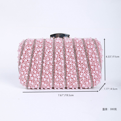 Women's temperament pearl dinner bag dress bead embroidered bag banquet dress clutch bag fashion shoulder bag wholesale