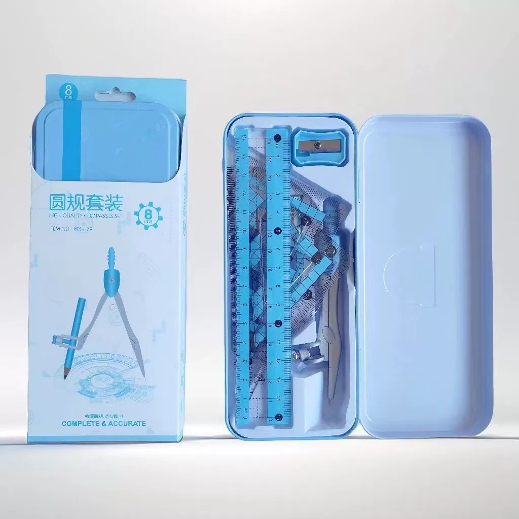 High-end fashionable tin box, ruler, set for students