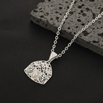 蒙古元素锌合金镀银镶嵌闪钻个性珍珠吊坠优雅古典风民族风锁骨链