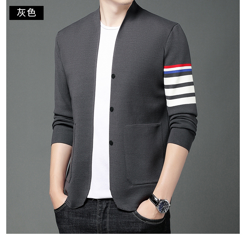 D9786 830K ÁO LEN NAM HONTYFA ÁO LEN DÀI TAY MÙA XUÂN THU ĐÔNG PHONG CÁCH HÀN QUỐC CỔ CHỮ V THỜI TRANG NAM G03 SẢN PHẨM MỚI