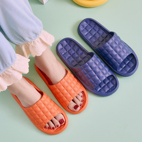 Japanese home slippers for women, indoor bathroom household use, couple's one-piece cool slippers for men, summer shower anti-slip soft soles, fashionable