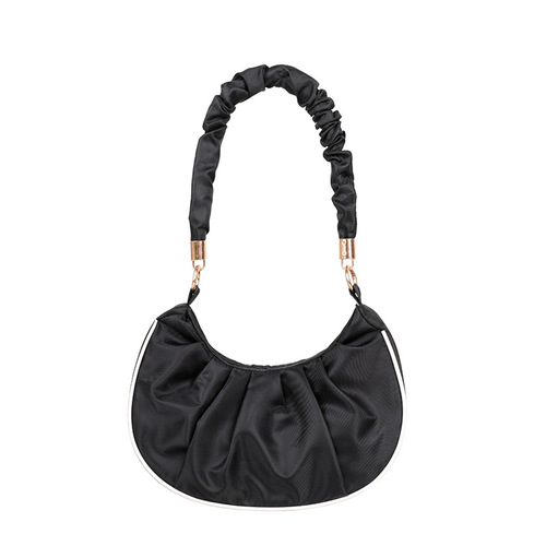 Manufacturer wholesale bags women's bags  new fashion casual shoulder bag solid color pillow bag soft surface pleated armpit