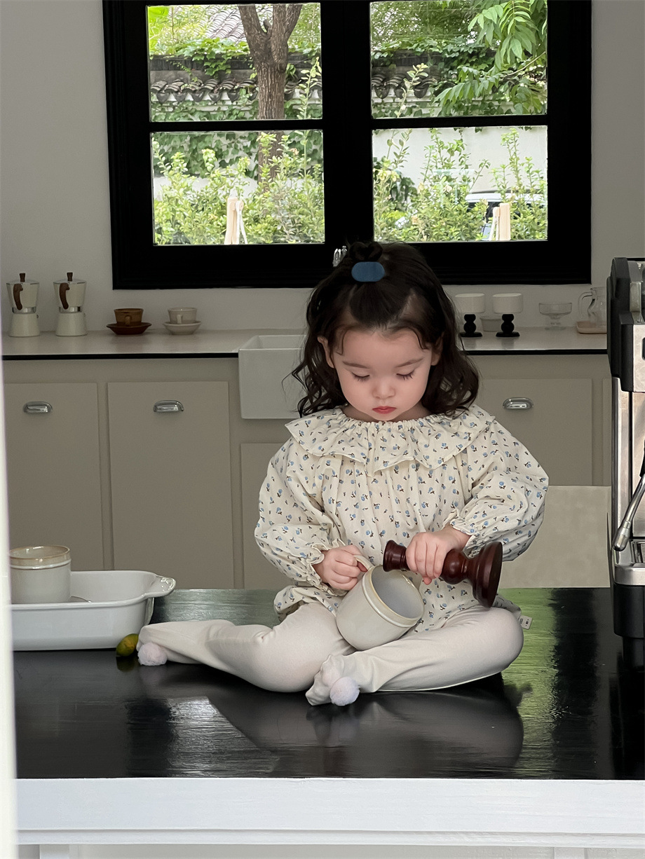 Niños unidad conjunto de otoño 2025 nuevo estilo coreano ropa infantil niñas vestir ropa leggings set de otoño bebé image 3