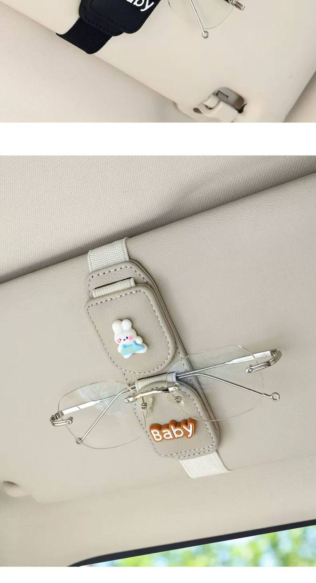 Starman Car Glasses Clip - Cute Magnetic Multi-Functional Card and Document Organizer for Car Sun Visor