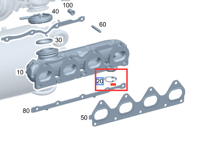 A6541422080 Is Suitable for Mercedes-Benz M654 Engine Exhaust Manifold Gasket A654 142 20 80
