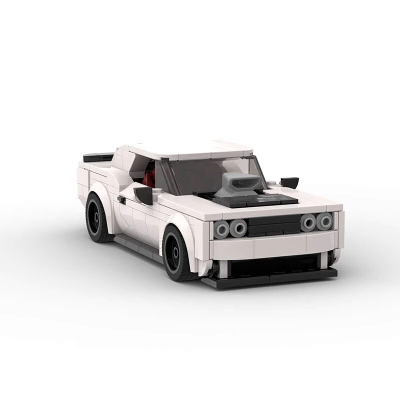 Moc Building Blocks Are Compatible with Lego Dodge Challenger Charger Dom 8-Grids Car Speed Series Creative Racing Car
