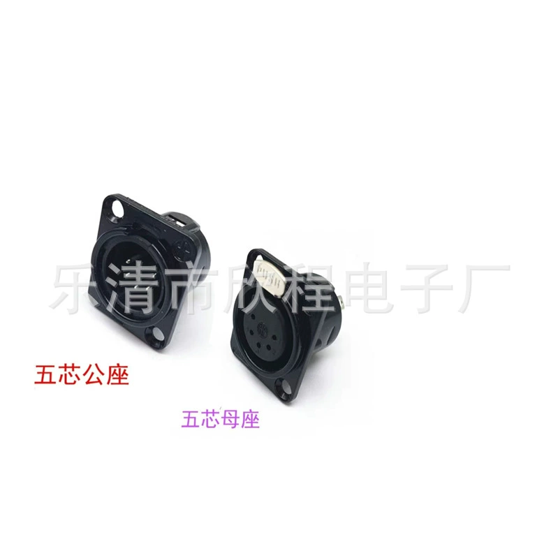 XLR-разъемы мужской и женской, балансные, 3-контактные, 4-контактные, 5-контактные, с креплением типа D, микрофонные модули серии XLR