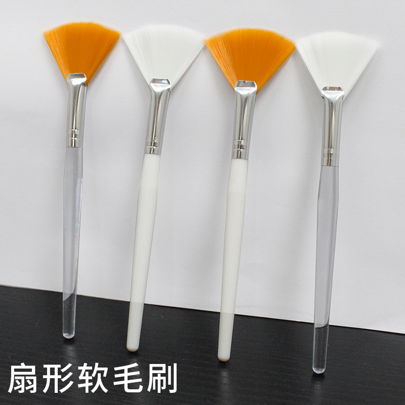 美化粧道具扇形果酸ブラシ二頭シリコンブラシ板スクレーパーマスク棒マスクブラシソフトヘッド攪拌塗布棒|undefined