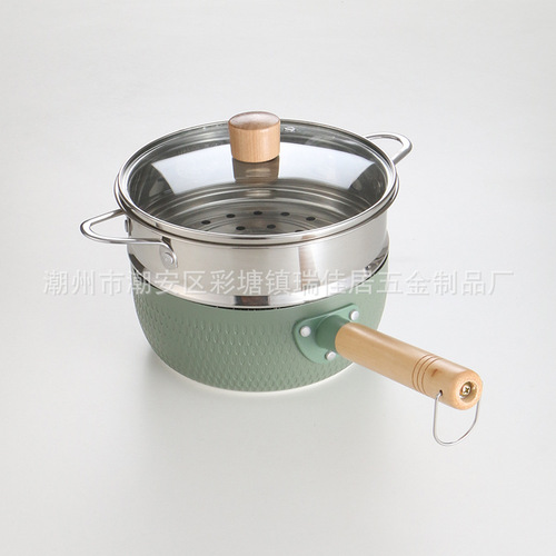 Southeast Asian aluminum ramen pot commercial instant noodle pot pasta soup pot non-stick aluminum sukiyaki pan