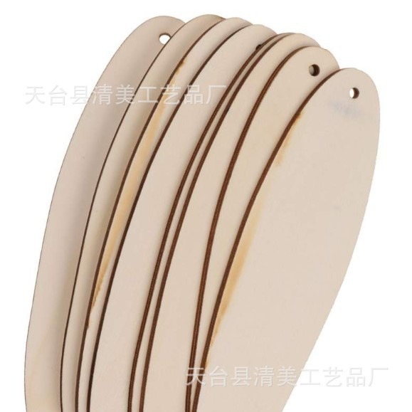 Color de madera larga etiqueta DIY Etiqueta de madera colgante