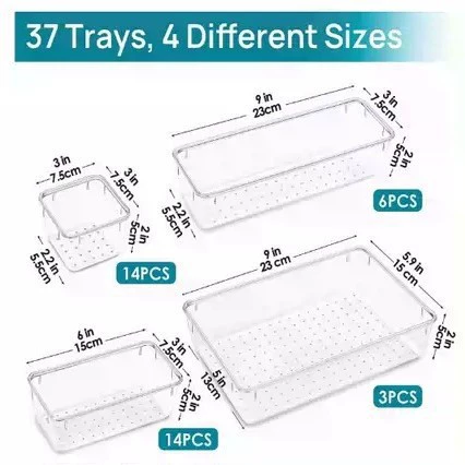 Прозрачная коробка для хранения с разделительным ящиком PS может свободно комбинировать косметическую коробку для хранения вещей