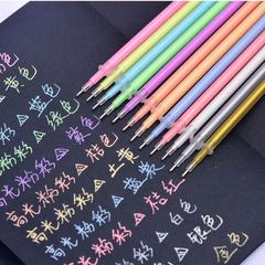 12 色ハイライトペンアート特別なカラーリフィル 0.5 ミリメートルカラーゲルペン diy ハンドブック蛍光パステルリフィル