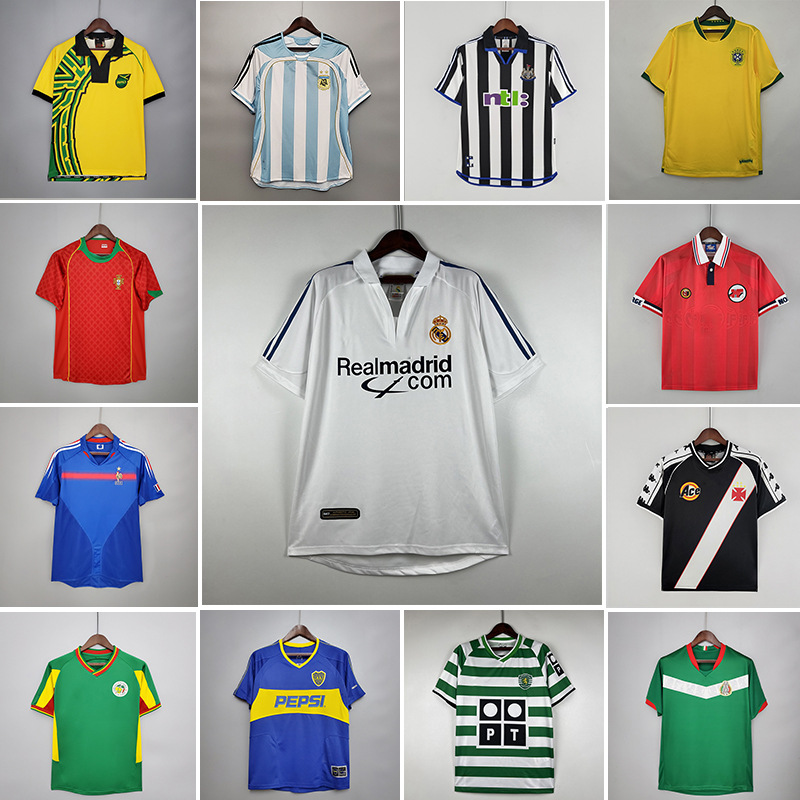 Popular Retro Football Jerseys Collectible Edition Argentina Germany England Brazil National Short-Sleeved Jerseys