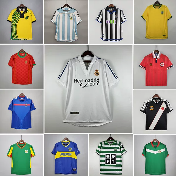Popular Retro Football Jerseys Collectible Edition Argentina Germany England Brazil National Short-Sleeved Jerseys