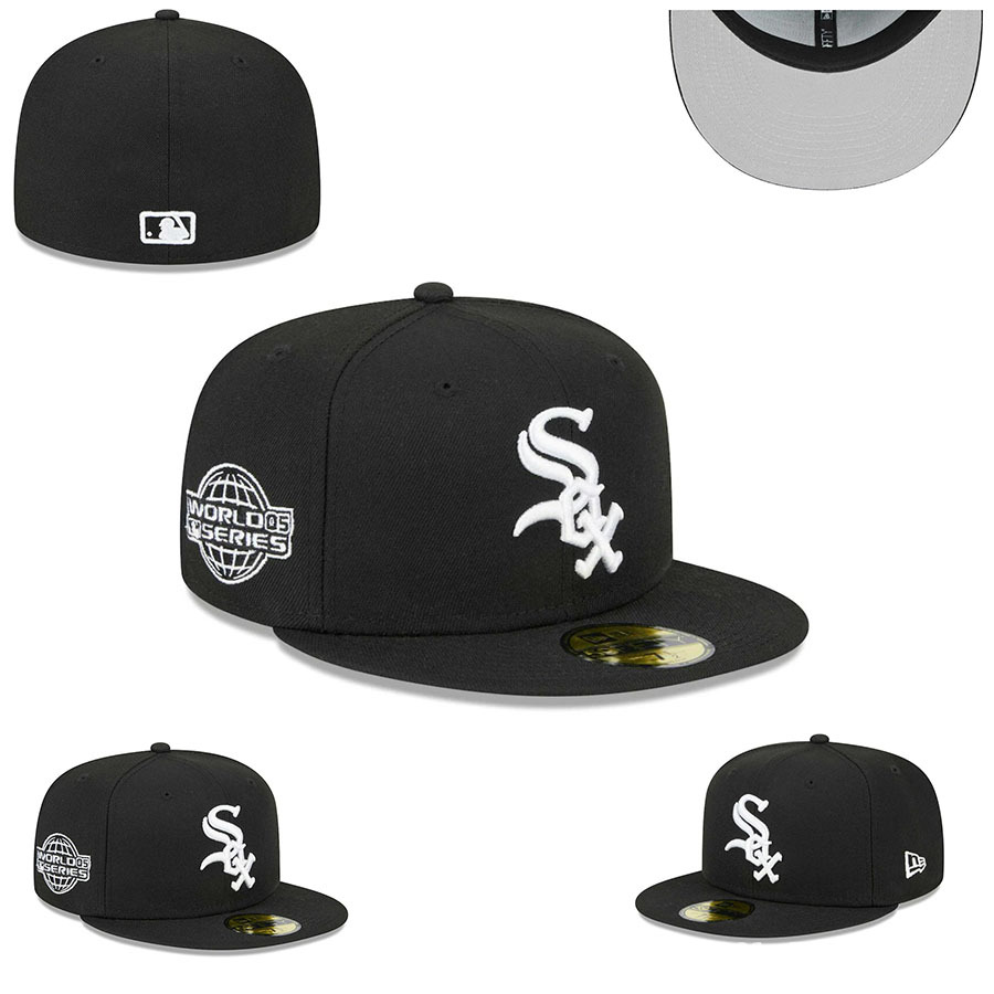 2024 nuevo estilo comercio exterior al por mayor SOX gorra de béisbol completamente sellada gorra de hip hop completamente cerrada para parejas de hombres y mujeres gorra de visera