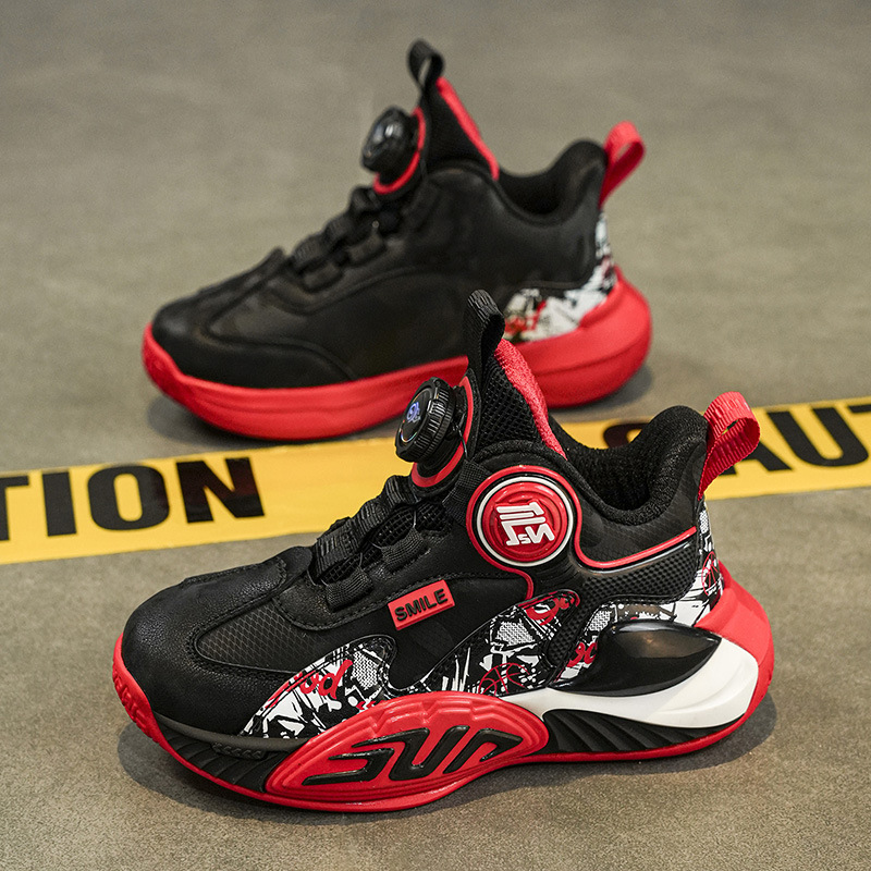 2025 nuevo otoño y invierno zapatos para niños entrenamiento de amortiguación zapatos de carreras para niños zapatos de baloncesto antideslizantes para niños