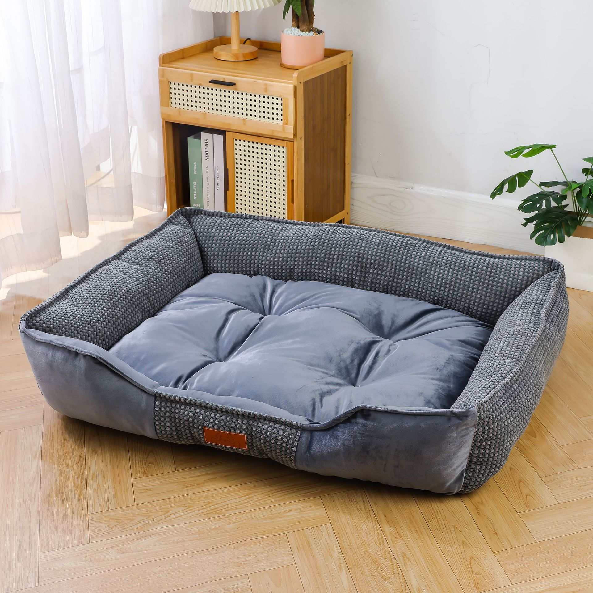 Nueva alfombra para perros a cuadros para mascotas Four Seasons estilo universal guarida para gatos antideslizante cómoda alfombra para dormir para gatos alfombra cuadrada