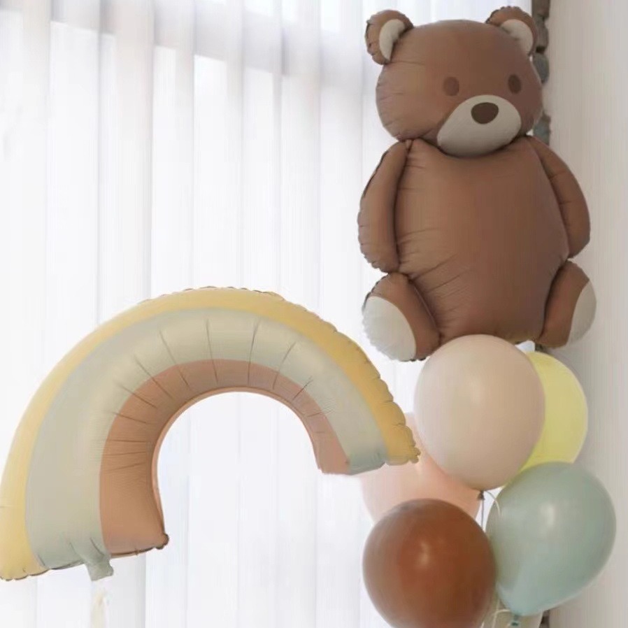 INS Corea del Sur mate Oso de aluminio globo de dibujos animados avión coche decoración de la fiesta de cumpleaños