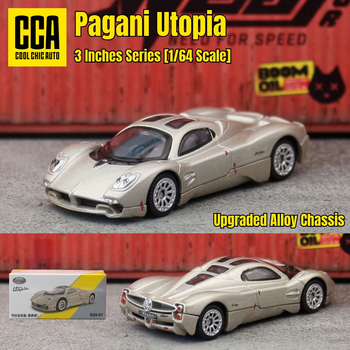 CCA Chaiper 1 / 64 modelo de automóvil de aleación completa versión dura de automóvil deportivo sedán caja de fósforos deslizante coche de juguetes para niños