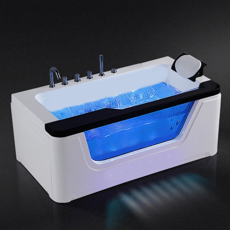Bañera de acrílico piscina de masaje sola linterna baño de burbujas sola cortina de agua de lujo baño cascada bañera inteligente