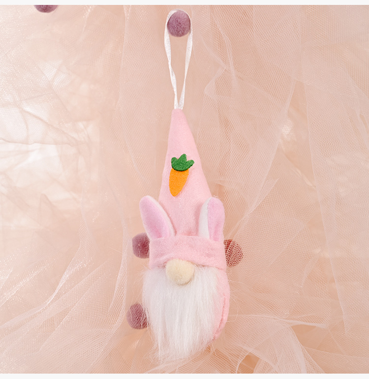 Noël Mignon Lapin Carotte Chiffon Fête Ornements Suspendus 1 Pièce display picture 2