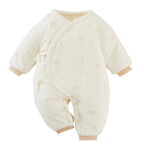 Newborn Category A Clothes for Autumn/Winter Thick Fleece Monk Dress for Newborns Baby Clothes Infant Clothing