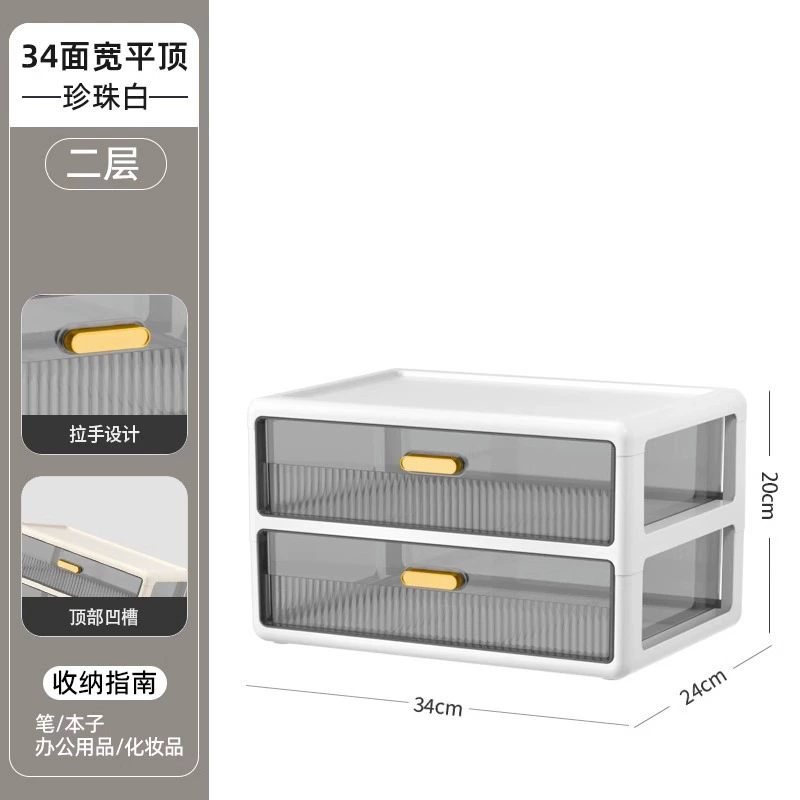Cosmetic table storage box, lipstick, capacious transparent plastic face mask